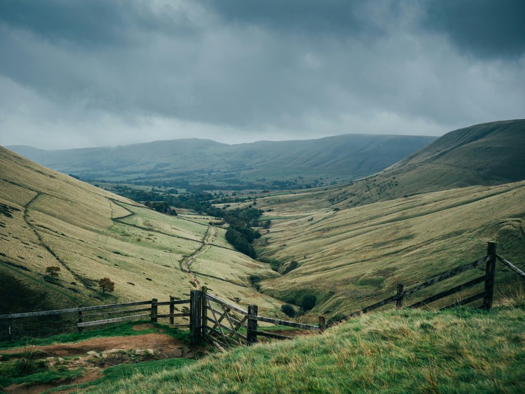 Valley view in Kinder Scout